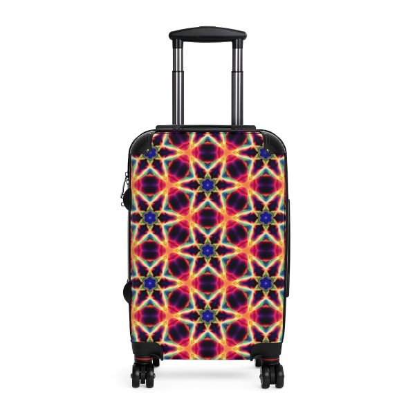 Trippy Psychedelic Art Geometry Suitcase