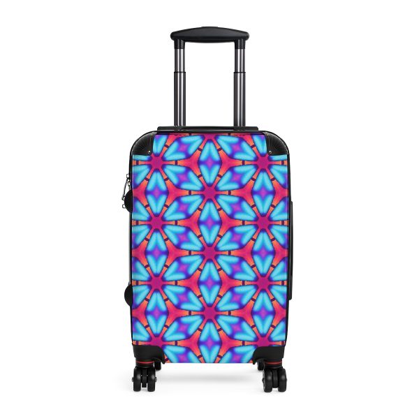 Trippy Daisy Psychedelic Art Geometry Suitcase