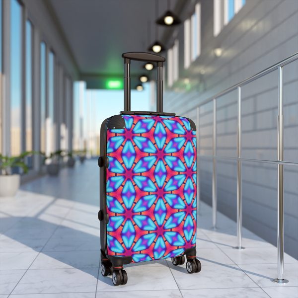 Trippy Daisy Psychedelic Art Geometry Suitcase