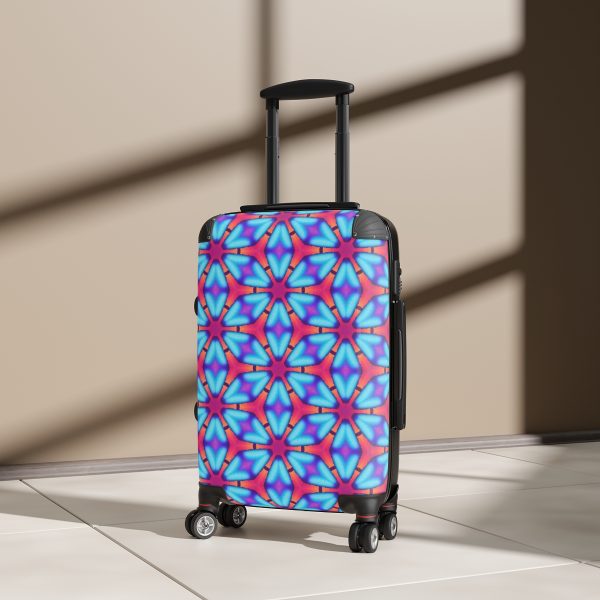 Trippy Daisy Psychedelic Art Geometry Suitcase