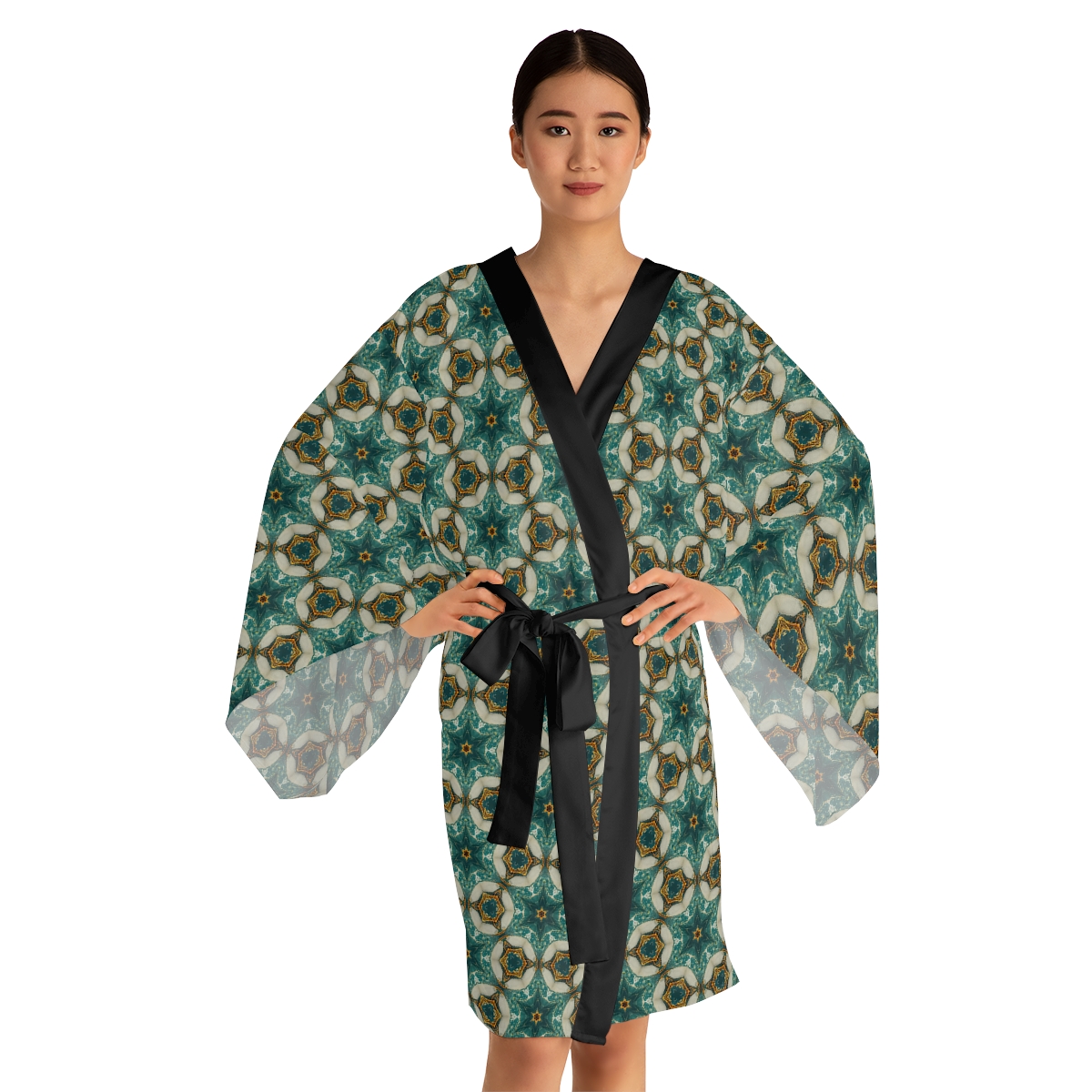 Lima Kompleks Apparatet Luxury Blue Gold Snowflake Kimono Robe, Abstract Christmas Robe, Winter  Holiday Loungewear - ManifestAnythingYOUwant