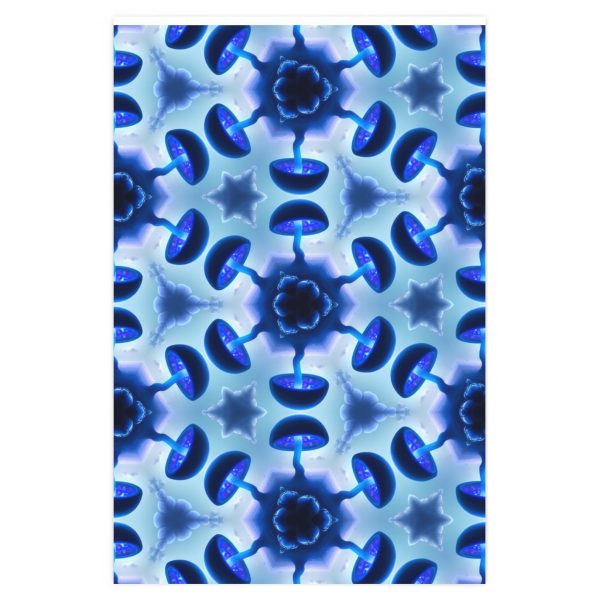 Blue Mushroom Wrapping paper