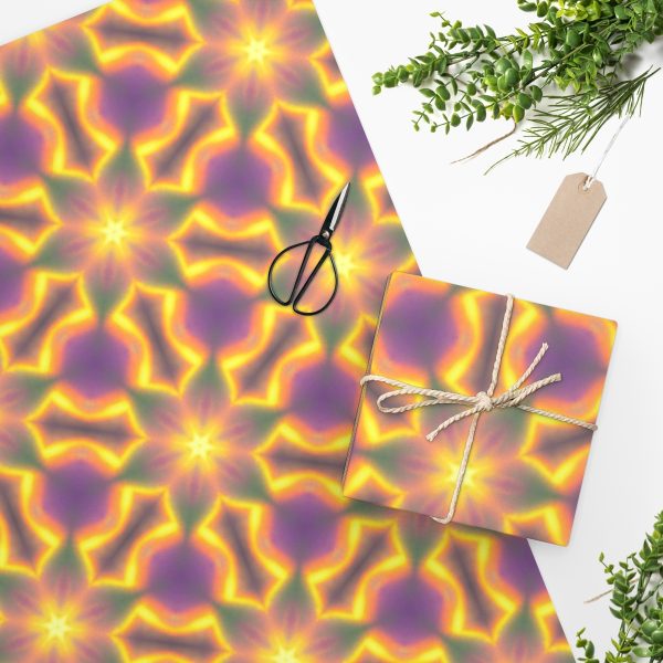 seed of life stars wrapping paper