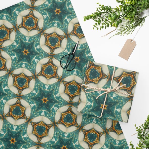 Introducing exquisite Gilded Stars + Snowflakes wrapping paper - a timeless and classic design that exudes old vintage vibes and retro style decor