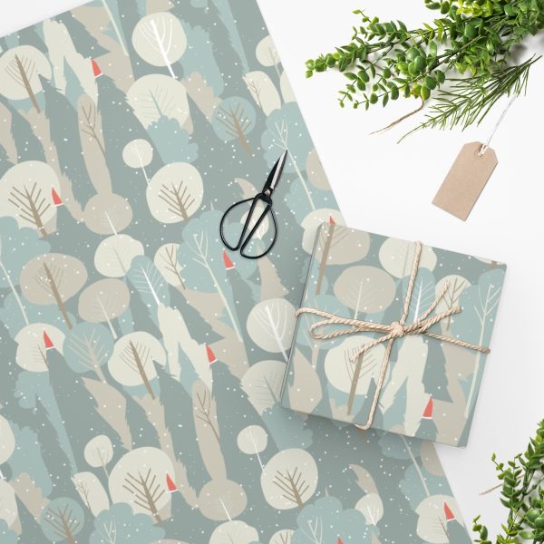 Simple Aesthetic Winter Bouquet Wrapping Paper