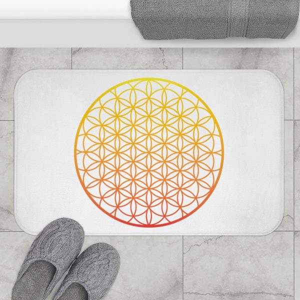 seed of life sacred geometry bath mat