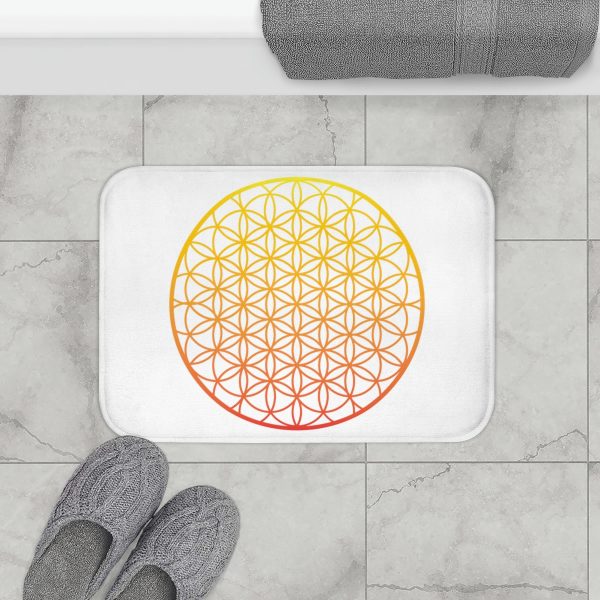 seed of life sacred geometry bath mat