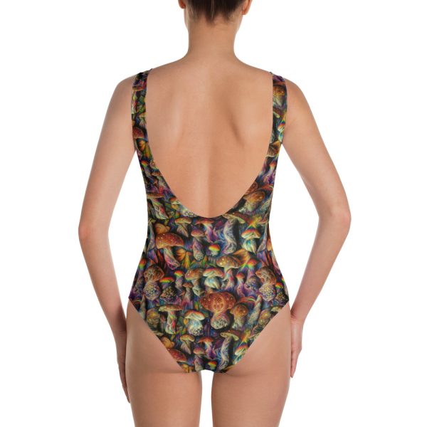 mushroom pattern swimsuit