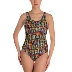 mushroom pattern swimsuit